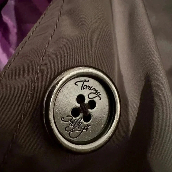 Vintage Tommy Hilfiger | Brown Grey Y2K Water Resistant Rain Coat Size M Medium - Picture 5 of 5